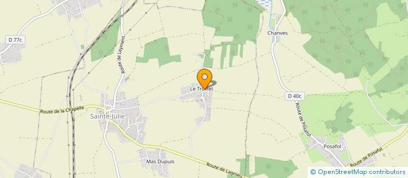 localisation de l'entreprise MONSIEUR JEAN-PIERRE BERTRAND  SAINTE-JULIE