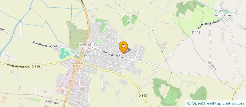 localisation de l'entreprise MONSIEUR JEAN-PIERRE BINOT  MONTELIER