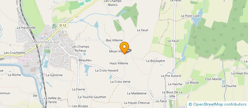 localisation de l'entreprise MONSIEUR JEAN-PIERRE BOURGEAULT à MONTREUIL-SUR-ILLE