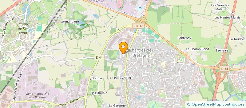 localisation de l'entreprise MONSIEUR JEAN-PIERRE BOUSQUET  CHARTRES-DE-BRETAGNE