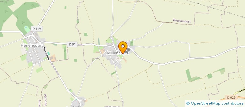 localisation de l'entreprise MONSIEUR JEAN-PIERRE BUCHER  MILLENCOURT