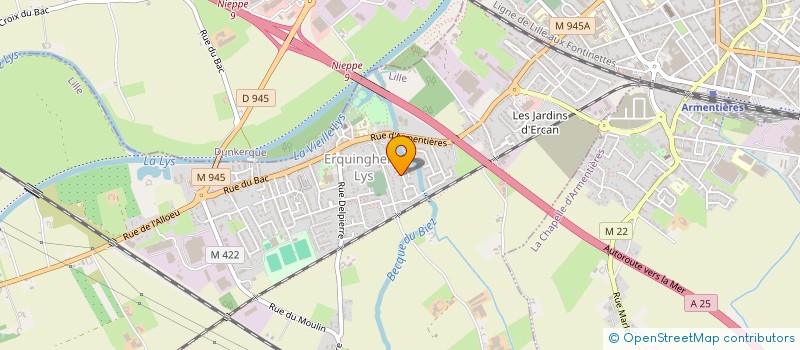 localisation de l'entreprise MONSIEUR JEAN-PIERRE BUCHET  ERQUINGHEM-LYS