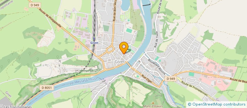 localisation de l'entreprise MONSIEUR JEAN PIERRE CHAVANON  GIVET