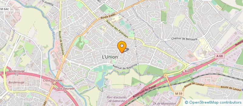 localisation de l'entreprise MONSIEUR JEAN-PIERRE CHAVE  L'UNION