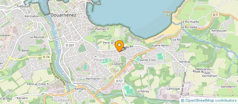 localisation de l'entreprise MONSIEUR JEAN-PIERRE COURTE  DOUARNENEZ