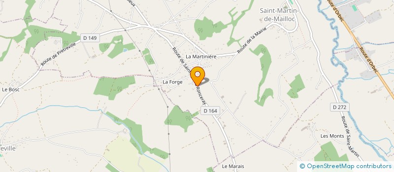 localisation de l'entreprise MONSIEUR JEAN-PIERRE CUDORGE à SAINT-MARTIN-DE-MAILLOC