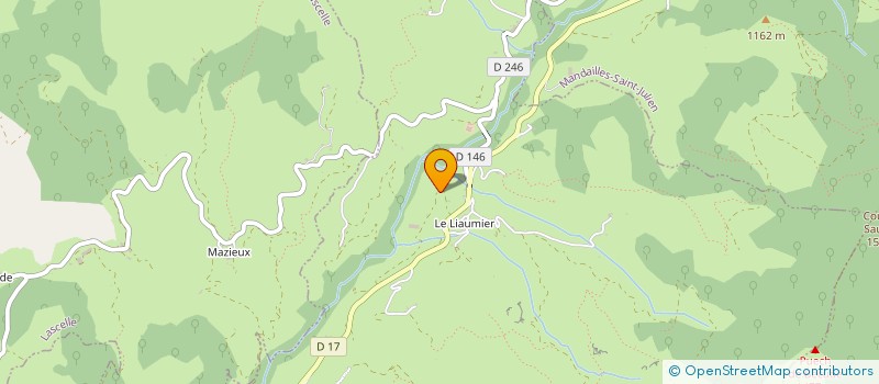 localisation de l'entreprise MONSIEUR JEAN PIERRE DELRIEU à SAINT-CIRGUES-DE-JORDANNE