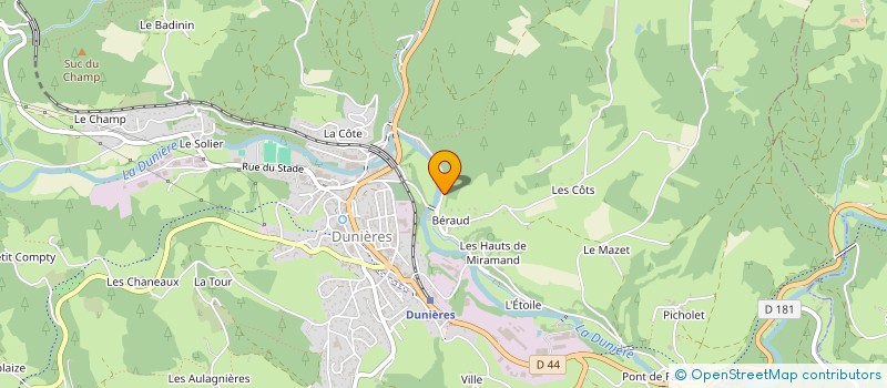 localisation de l'entreprise MONSIEUR JEAN-PIERRE DERAIL  DUNIERES