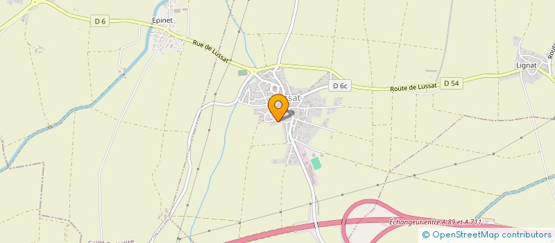 localisation de l'entreprise MONSIEUR JEAN PIERRE FOREST  LUSSAT