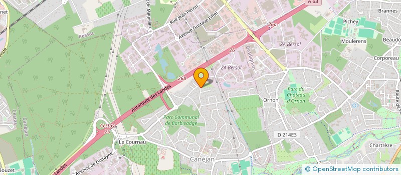 localisation de l'entreprise MONSIEUR JEAN-PIERRE FORTIN  CANEJAN