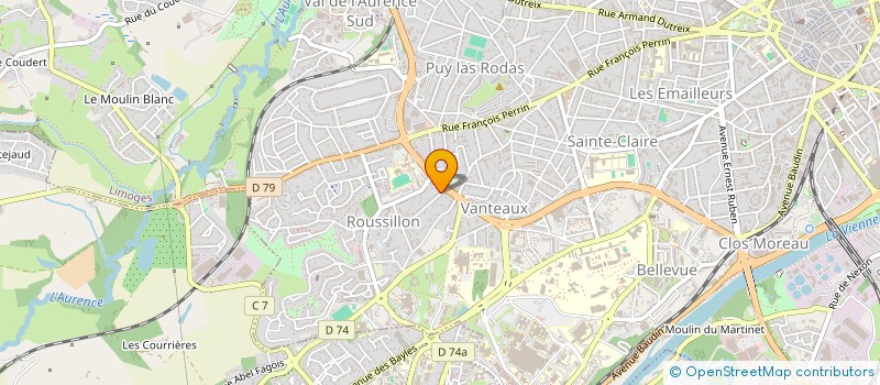 localisation de l'entreprise MONSIEUR JEAN PIERRE GAROUX à LIMOGES