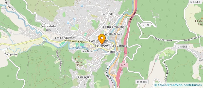localisation de l'entreprise MONSIEUR JEAN-PIERRE GIMEL à LODEVE