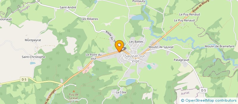 localisation de l'entreprise MONSIEUR JEAN-PIERRE GOUGUET  SAUVIAT-SUR-VIGE