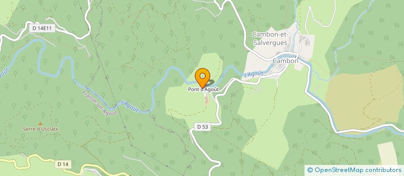 localisation de l'entreprise MONSIEUR JEAN-PIERRE GOUT  CAMBON-ET-SALVERGUES