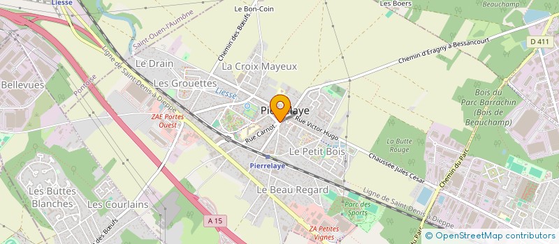 localisation de l'entreprise MONSIEUR JEAN PIERRE GUENNEC à PIERRELAYE