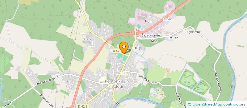 localisation de l'entreprise MONSIEUR JEAN PIERRE HAUQUIN  PONTONX-SUR-L ADOUR