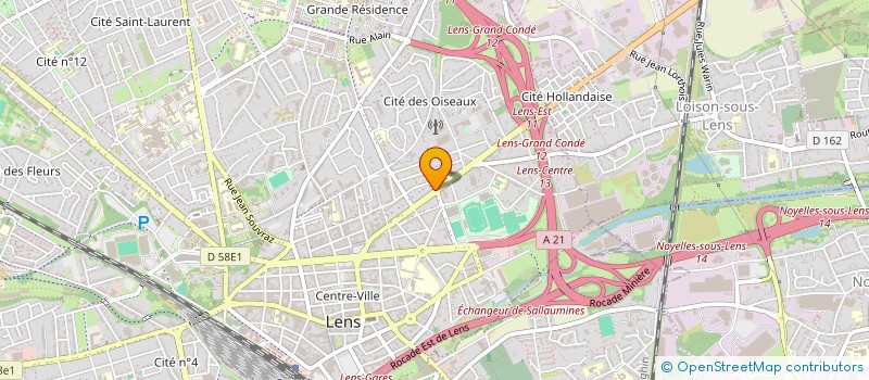 localisation de l'entreprise MONSIEUR JEAN PIERRE HENNEVILLE  LENS