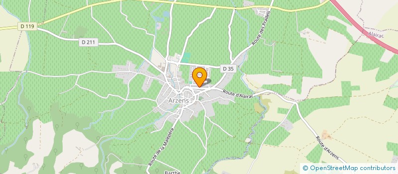 localisation de l'entreprise MONSIEUR JEAN-PIERRE HUGONNET  ARZENS