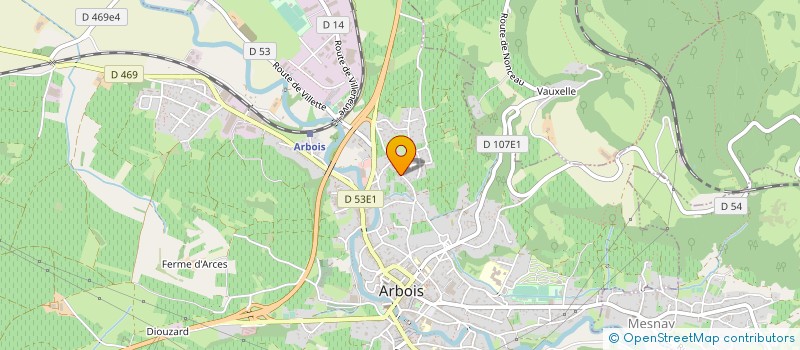 localisation de l'entreprise MONSIEUR JEAN-PIERRE JUILLARD  ARBOIS