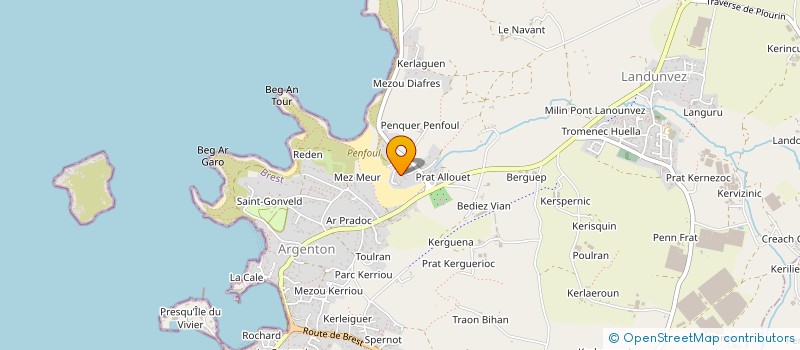 localisation de l'entreprise MONSIEUR JEAN PIERRE KERANVRAN  LANDUNVEZ