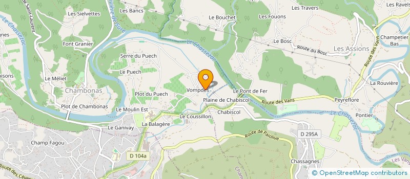 localisation de l'entreprise MONSIEUR JEAN-PIERRE LAFONT à CHAMBONAS