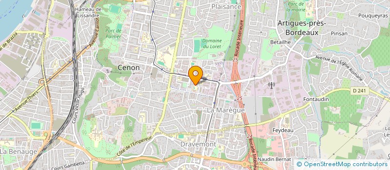 localisation de l'entreprise MONSIEUR JEAN-PIERRE LASSAUGE  CENON