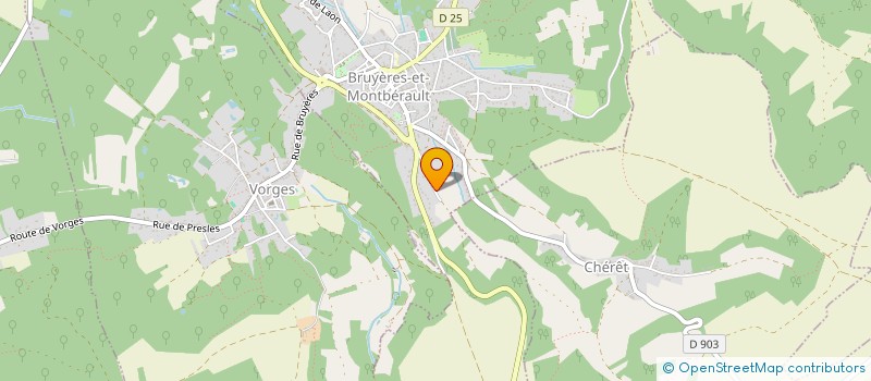 localisation de l'entreprise MONSIEUR JEAN PIERRE LASSERET à BRUYERES-ET-MONTBERAULT