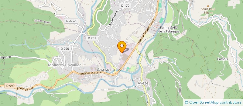 localisation de l'entreprise MONSIEUR JEAN-PIERRE LAURENT  AVEZE