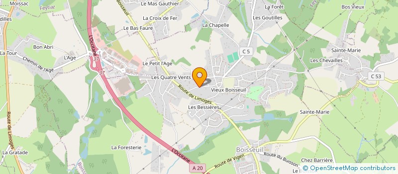 localisation de l'entreprise MONSIEUR JEAN PIERRE LAVERGNE à BOISSEUIL