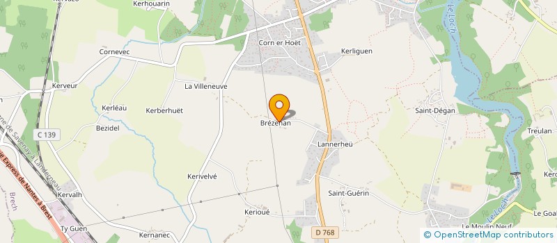 localisation de l'entreprise MONSIEUR JEAN-PIERRE LE GARREC  BRECH