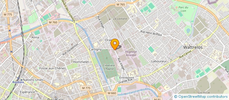 localisation de l'entreprise MONSIEUR JEAN-PIERRE LEEMANS à ROUBAIX