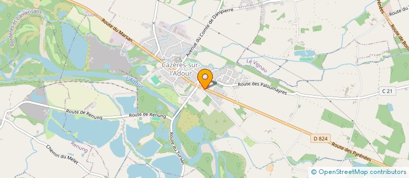 localisation de l'entreprise MONSIEUR JEAN-PIERRE LEKEUX  CAZERES-SUR-L'ADOUR