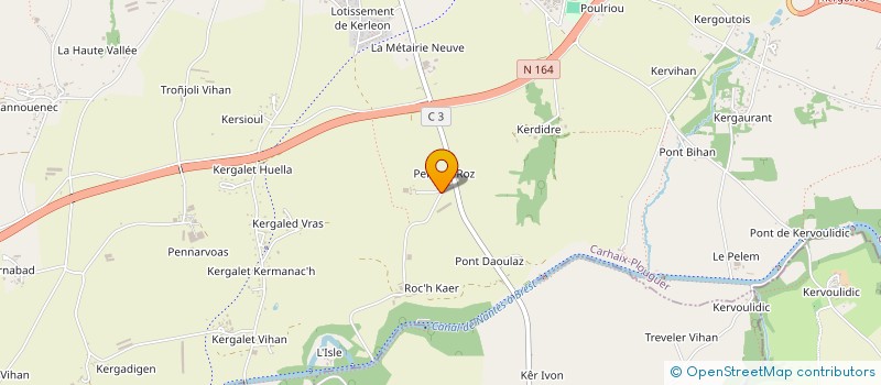 localisation de l'entreprise MONSIEUR JEAN-PIERRE LUCAS  CARHAIX-PLOUGUER