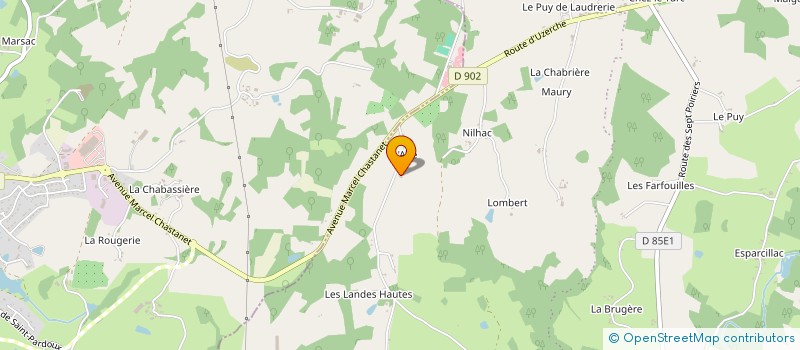 localisation de l'entreprise MONSIEUR JEAN-PIERRE MANAUD  SAINT-PARDOUX-CORBIER