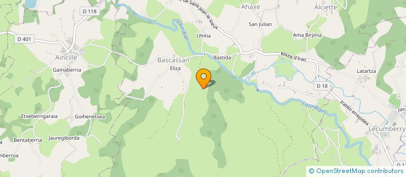 localisation de l'entreprise MONSIEUR JEAN-PIERRE MIRANDE-IRIBERRY  AHAXE-ALCIETTE-BASCASSAN