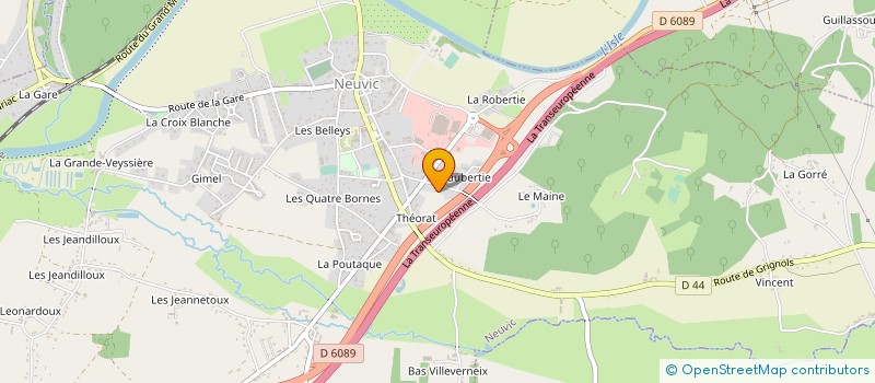 localisation de l'entreprise MONSIEUR JEAN-PIERRE MOREAU  NEUVIC