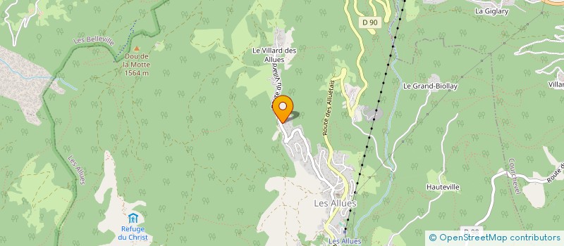 localisation de l'entreprise MONSIEUR JEAN-PIERRE PERRAUD  LES ALLUES