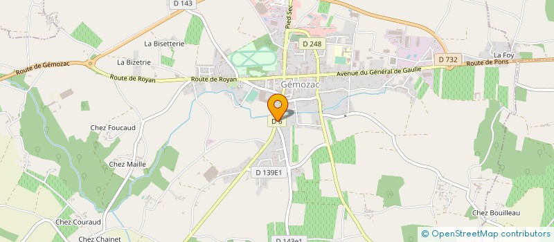 localisation de l'entreprise MONSIEUR JEAN-PIERRE PETIT  GEMOZAC