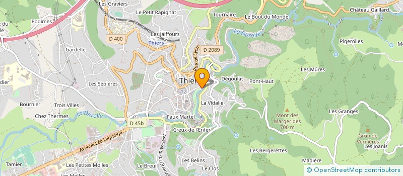 localisation de l'entreprise MONSIEUR JEAN PIERRE PETITCOLAS  THIERS