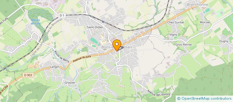 localisation de l'entreprise MONSIEUR JEAN-PIERRE PINGET  BONS-EN-CHABLAIS