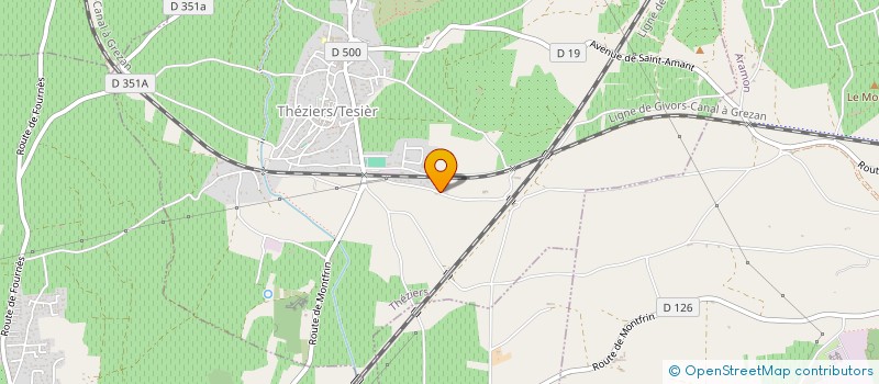 localisation de l'entreprise MONSIEUR JEAN-PIERRE PONTILLON  THEZIERS