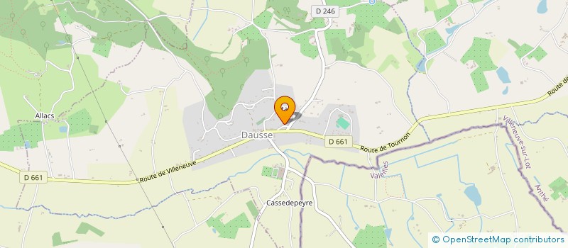 localisation de l'entreprise MONSIEUR JEAN-PIERRE POULAIN  DAUSSE