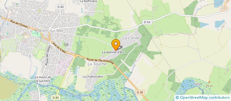 localisation de l'entreprise MONSIEUR JEAN-PIERRE REBEYROLLE-ANDRE-VERGER à BREM-SUR-MER