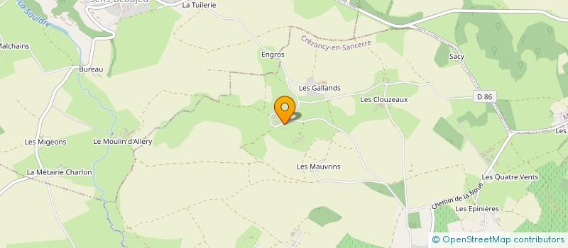 localisation de l'entreprise MONSIEUR JEAN-PIERRE REGNIER à CREZANCY-EN-SANCERRE