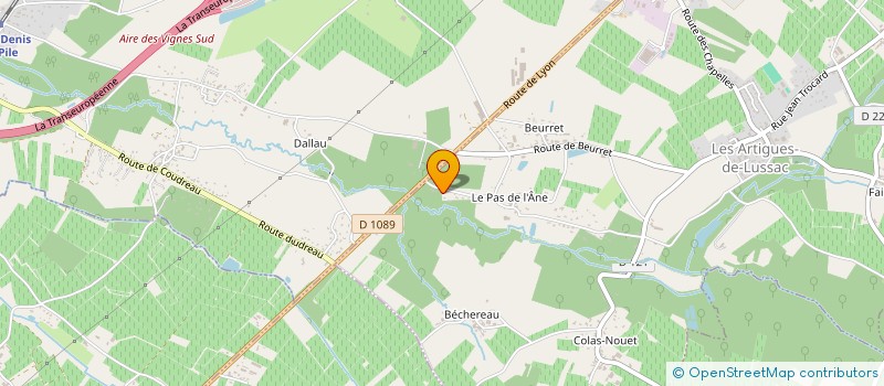 localisation de l'entreprise MONSIEUR JEAN PIERRE SALES  LES ARTIGUES-DE-LUSSAC