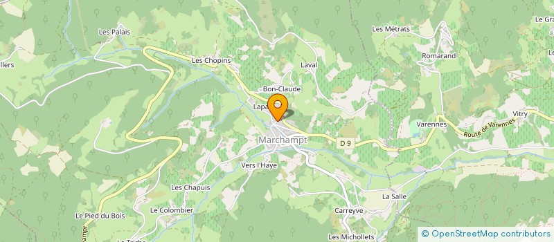 localisation de l'entreprise MONSIEUR JEAN-PIERRE SAPIN  MARCHAMPT