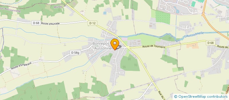 localisation de l'entreprise MONSIEUR JEAN PIERRE SARTHOU  BONREPOS-SUR-AUSSONNELLE