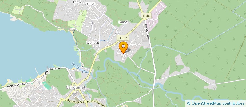 localisation de l'entreprise MONSIEUR JEAN PIERRE SENTUCQ  SANGUINET