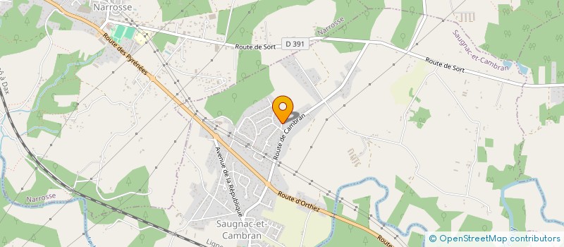 localisation de l'entreprise MONSIEUR JEAN-PIERRE SUC  SAUGNAC-ET-CAMBRAN