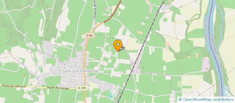 localisation de l'entreprise MONSIEUR JEAN PIERRE TOURNAYRE  SAINT-JUST-D'ARDECHE